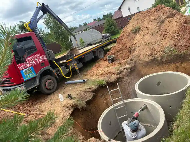 Монтаж канализационного колодца