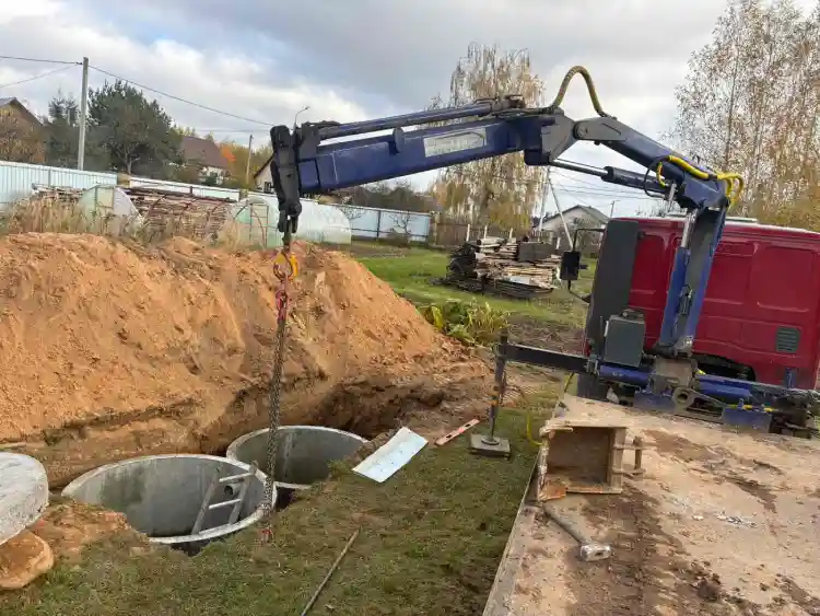 Установка канализационных колец