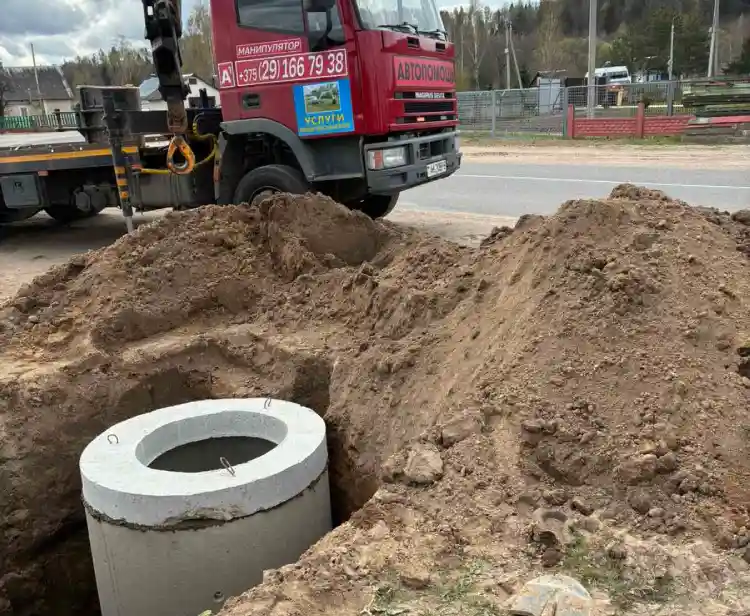 Выгребная яма из бетонных колец